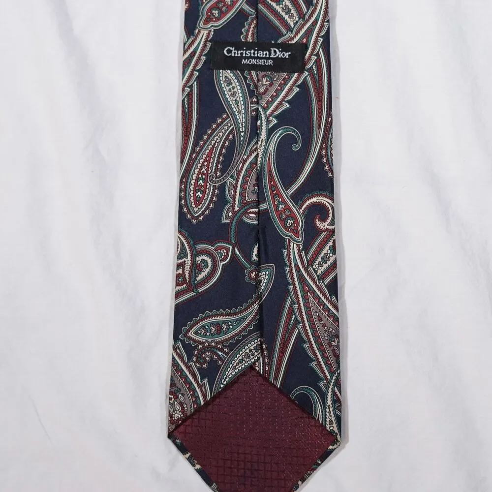 Christian Dior Monsieur Tie Paisley Made in USA